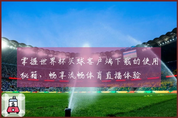 掌握世界杯买球客户端下载的使用秘籍，畅享流畅体育直播体验